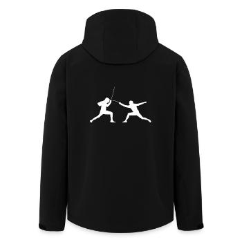 Gift fencing fencing fencing fight shirt - Men’s Recycled Softshell Jacket by Stanley/Stella - black - Back - AI Model Male 185 light (185cm)