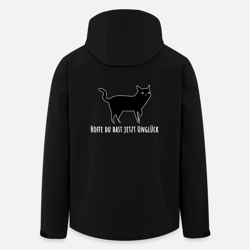 Chat noir avec malchance - Veste softshell homme en polyester recyclé Stanley/Stella - noir
