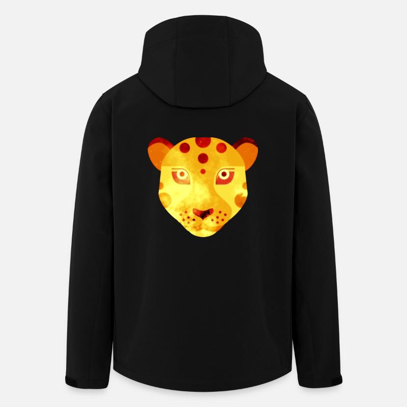 léopard - Veste softshell homme en polyester recyclé Stanley/Stella - noir