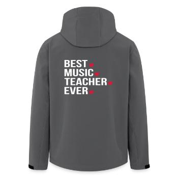 Le meilleur professeur de musique jamais - Veste softshell homme en polyester recyclé Stanley/Stella - charbon - Dos - AI Model Male 185 light (185cm)