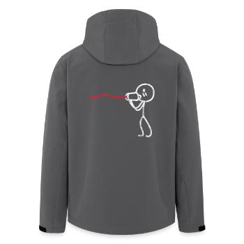 Geschenk Beziehung Partnerschaft Partnerlook shirt - Recycelte Männer Softshell-Jacke von Stanley/Stella - Schwarz - Hinten - AI Model Male 185 light (185cm)