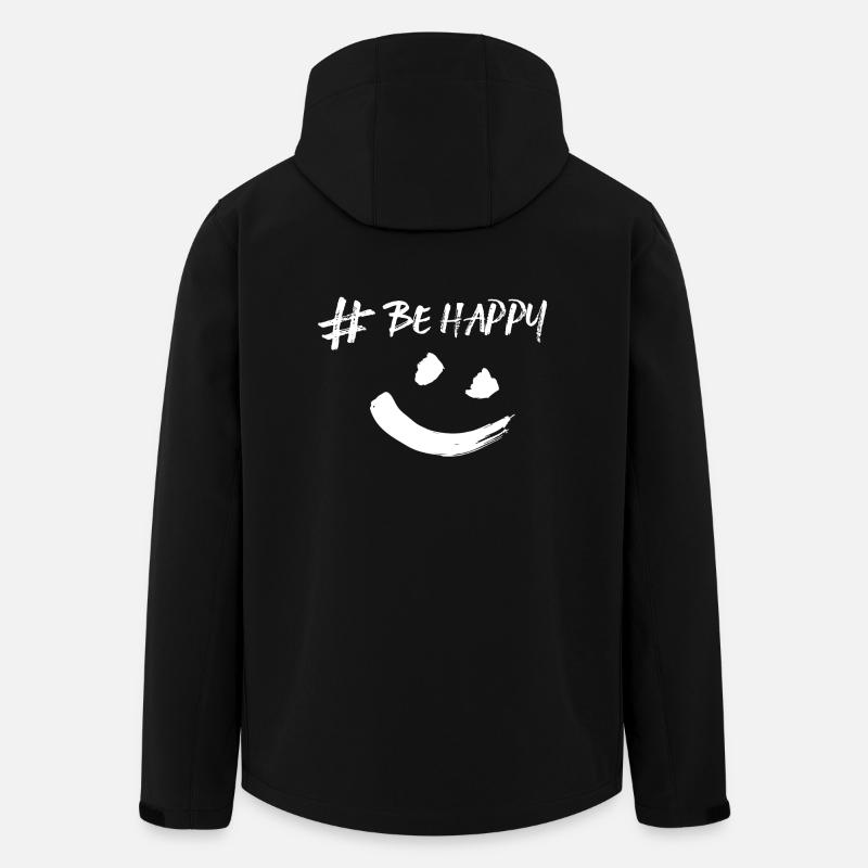 #BE HAPPY - Veste softshell homme en polyester recyclé Stanley/Stella - noir