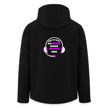 Notiz an mich erst auflegen danach arschloch sagen - Recycelte Männer Softshell-Jacke von Stanley/Stella - Schwarz - Hinten - AI Model Male 185 light (185cm)