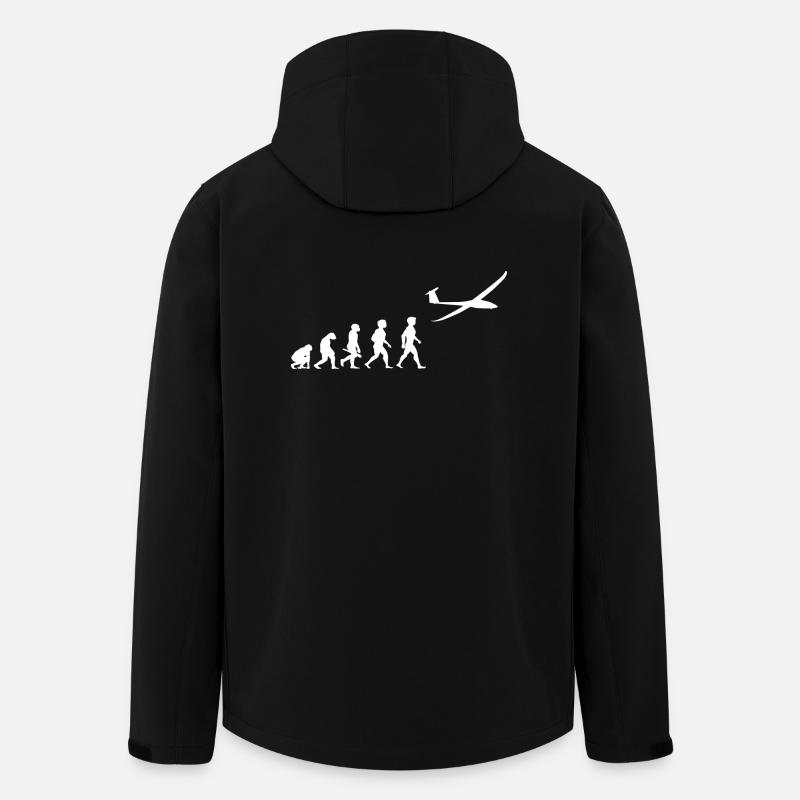 Evolution Segelflugzeug Segelflieger Flugzeug - Recycelte Männer Softshell-Jacke von Stanley/Stella - Schwarz