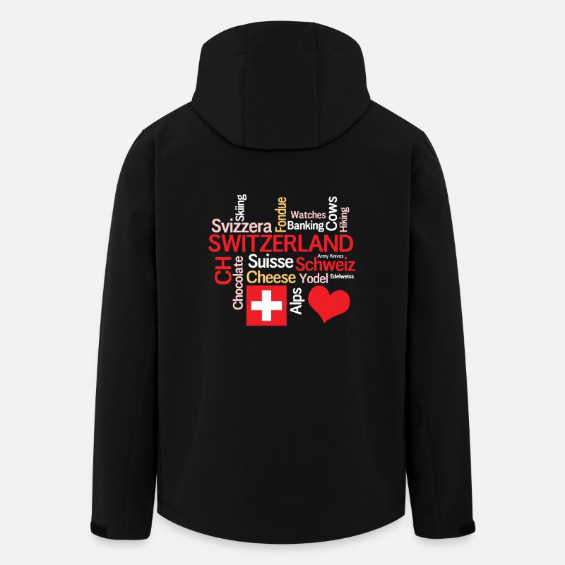 Ich liebe die Schweiz T-Shirt - Recycelte Männer Softshell-Jacke von Stanley/Stella - Schwarz