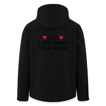 amazing - Recycelte Männer Softshell-Jacke von Stanley/Stella - Schwarz - Hinten - AI Model Male 185 light (185cm)