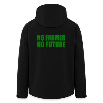 No farmer no future - Veste softshell homme en polyester recyclé Stanley/Stella - noir - Dos - AI Model Male 185 light (185cm)
