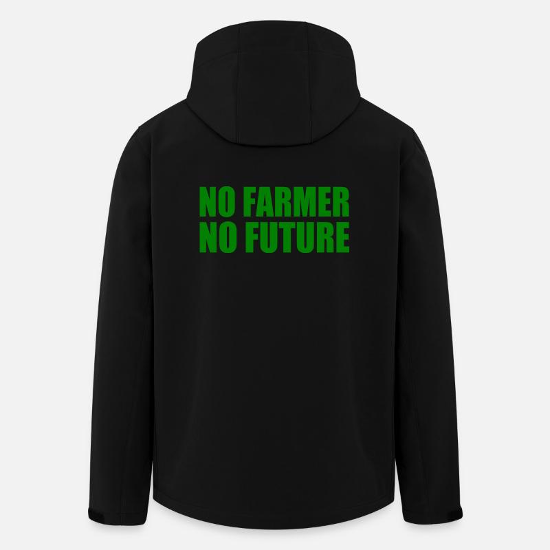 No farmer no future - Men’s Recycled Softshell Jacket by Stanley/Stella - black