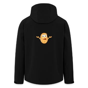 The questioning potato :) - Men’s Recycled Softshell Jacket by Stanley/Stella - black - Back - AI Model Male 185 light (185cm)