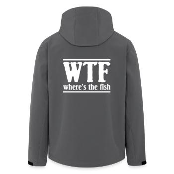 Where's The Fish - Men’s Recycled Softshell Jacket by Stanley/Stella - black - Back - AI Model Male 185 light (185cm)
