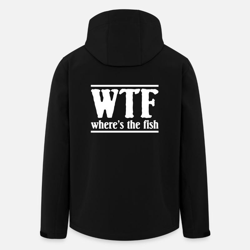 Where's The Fish - Recycelte Männer Softshell-Jacke von Stanley/Stella - Schwarz
