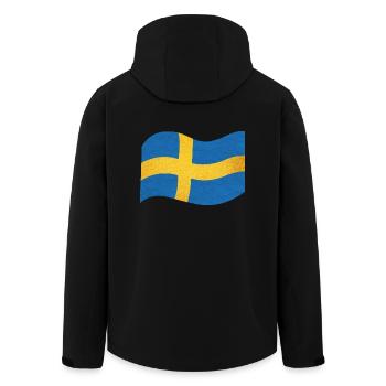 Le drapeau de la Suède Sverige - Veste softshell homme en polyester recyclé Stanley/Stella - noir - Dos - AI Model Male 185 light (185cm)