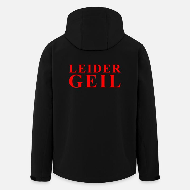 Malheureusement déclaration excitée en rouge - Veste softshell homme en polyester recyclé Stanley/Stella - noir