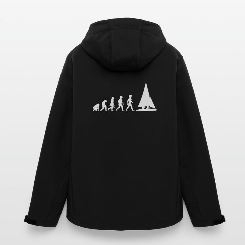Evolution sailing sailboat sailing ship Men’s Recycled Softshell Jacket by Stanley/Stella