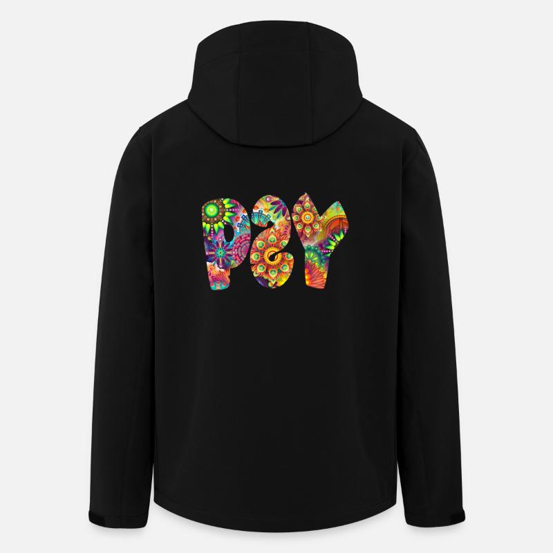 Psy trance - Men’s Recycled Softshell Jacket by Stanley/Stella - black