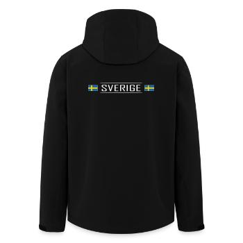 Sverige Land Schweden Skandinavien Urlaub - Recycelte Männer Softshell-Jacke von Stanley/Stella - Schwarz - Hinten - AI Model Male 185 light (185cm)
