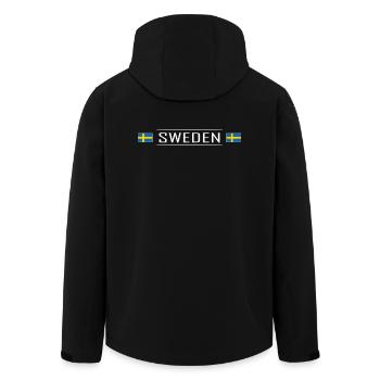 Sweden Land Schweden Skandinavien Urlaub - Recycelte Männer Softshell-Jacke von Stanley/Stella - Schwarz - Hinten - AI Model Male 185 light (185cm)