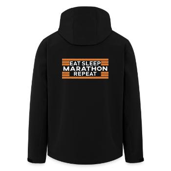 marathon - Veste softshell homme en polyester recyclé Stanley/Stella - noir - Dos - AI Model Male 185 light (185cm)