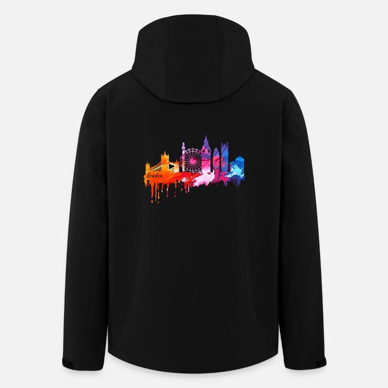 Londres Skyline Shirt - Veste softshell homme en polyester recyclé Stanley/Stella - noir