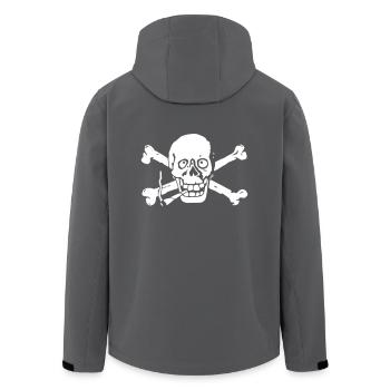 Gutgelaunter skull - Men’s Recycled Softshell Jacket by Stanley/Stella - anthracite - Back - AI Model Male 185 light (185cm)