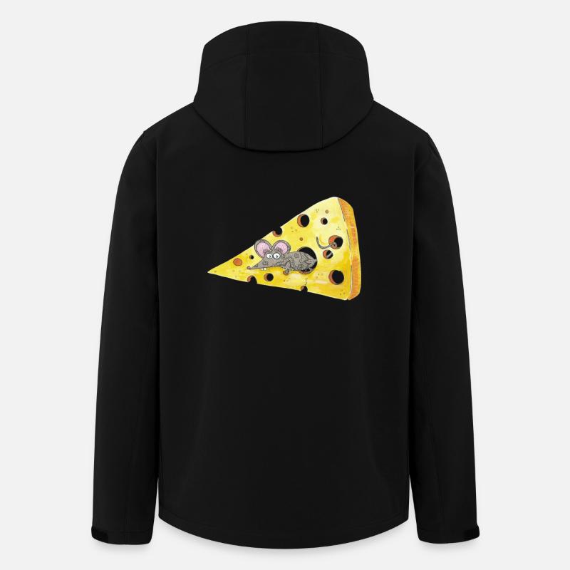 Souris croqueuse de fromage - Veste softshell homme en polyester recyclé Stanley/Stella - noir