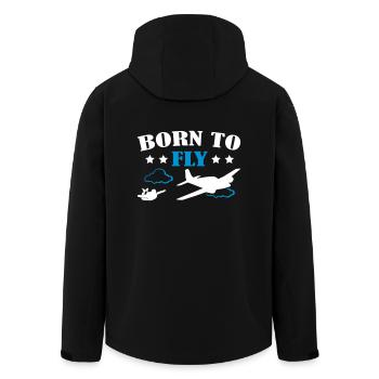 Né pour voler parachutisme - Veste softshell homme en polyester recyclé Stanley/Stella - noir - Dos - AI Model Male 185 light (185cm)