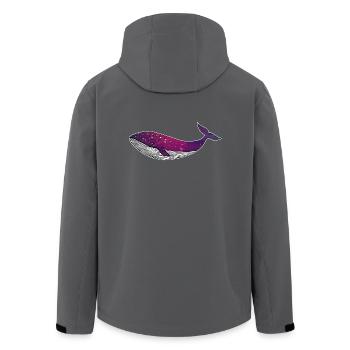 Whale universe starry galaxy - Men’s Recycled Softshell Jacket by Stanley/Stella - black - Back - AI Model Male 185 light (185cm)