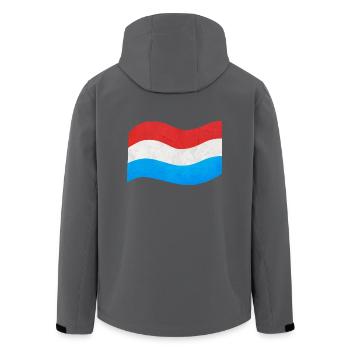 The flag of Luxembourg - Men’s Recycled Softshell Jacket by Stanley/Stella - black - Back - AI Model Male 185 light (185cm)