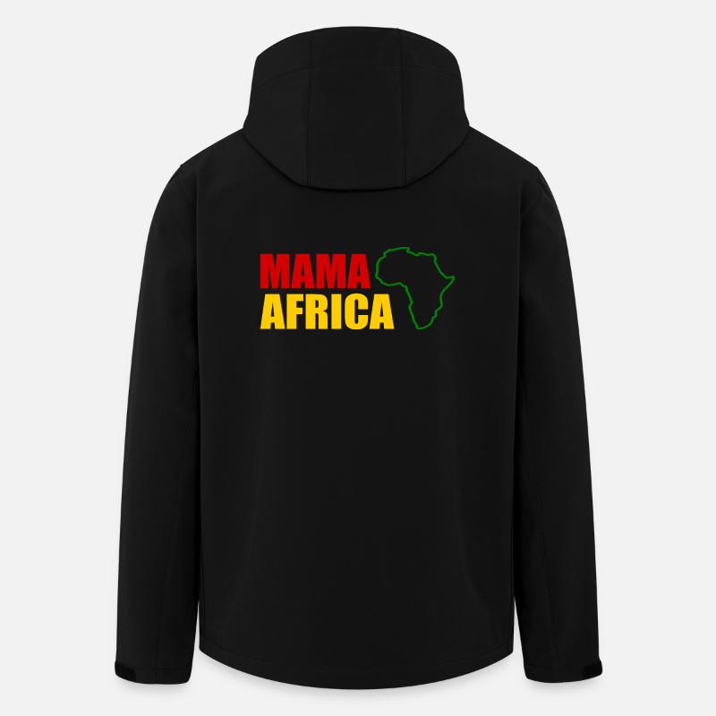Mama africa - Recycelte Männer Softshell-Jacke von Stanley/Stella - Schwarz