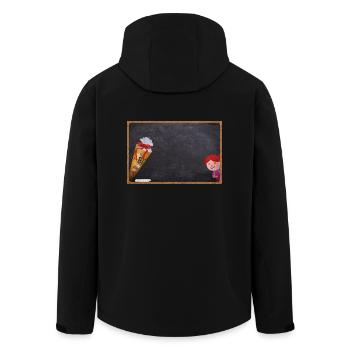Erster Schultag - Recycelte Männer Softshell-Jacke von Stanley/Stella - Schwarz - Hinten - AI Model Male 185 light (185cm)