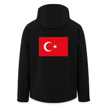 Turkey flag - Men’s Recycled Softshell Jacket by Stanley/Stella - black - Back - AI Model Male 185 light (185cm)