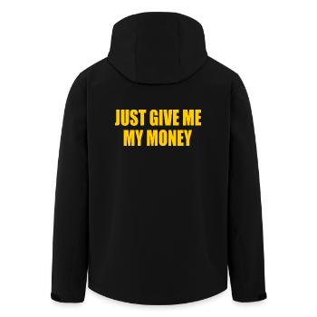 just give me my money - Recycelte Männer Softshell-Jacke von Stanley/Stella - Schwarz - Hinten - AI Model Male 185 light (185cm)