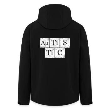 Tableau Périodique AuTiSTiC Nerd Geek - Veste softshell homme en polyester recyclé Stanley/Stella - noir - Dos - AI Model Male 185 light (185cm)
