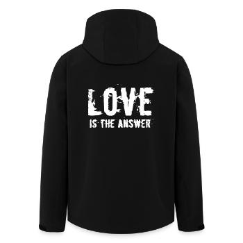 L'amour est la réponse - Veste softshell homme en polyester recyclé Stanley/Stella - noir - Dos - AI Model Male 185 light (185cm)