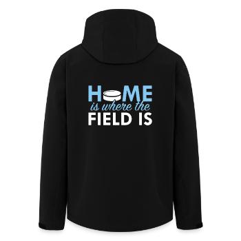 Field Hockey Shirt - Men’s Recycled Softshell Jacket by Stanley/Stella - black - Back - AI Model Male 185 light (185cm)