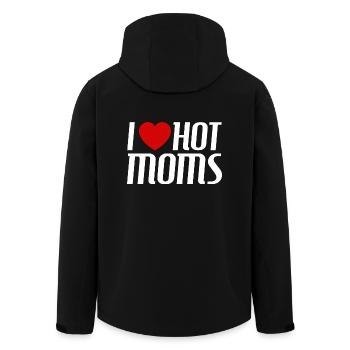 I love hot moms - Recycelte Männer Softshell-Jacke von Stanley/Stella - Schwarz - Hinten - AI Model Male 185 light (185cm)