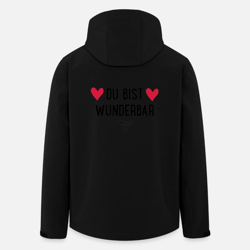 Du bist wunderbar - Recycelte Männer Softshell-Jacke von Stanley/Stella - Schwarz