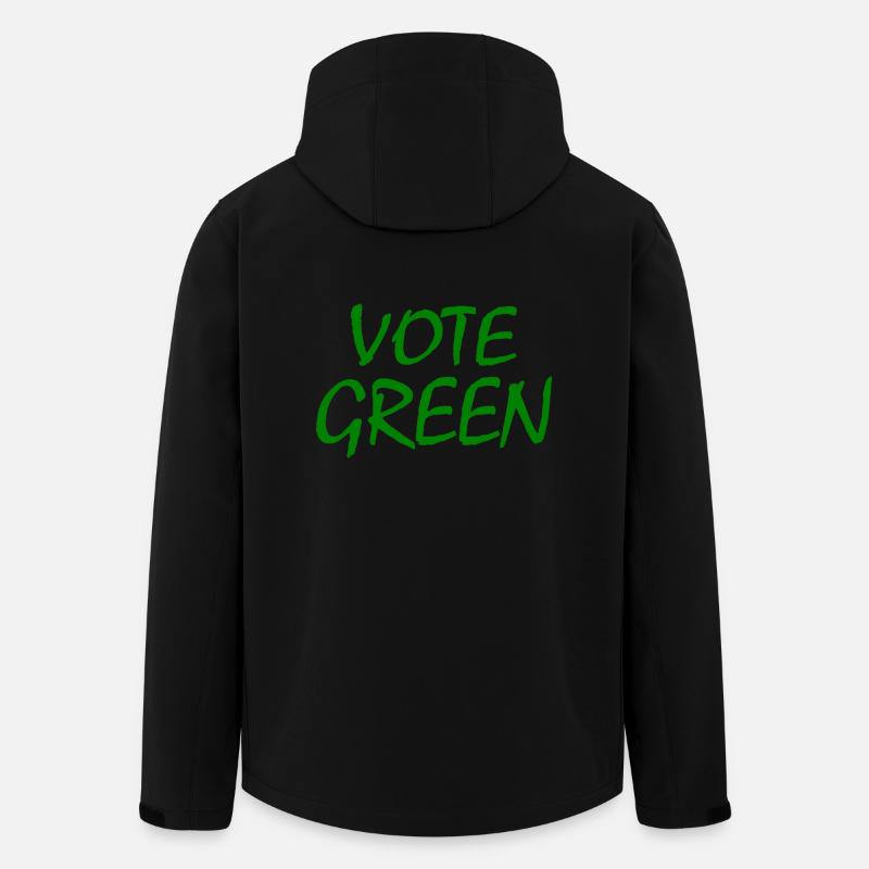 Vote green - Veste softshell homme en polyester recyclé Stanley/Stella - noir