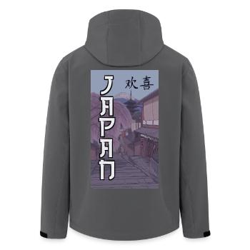 Japan - Recycelte Männer Softshell-Jacke von Stanley/Stella - Schwarz - Hinten - AI Model Male 185 light (185cm)