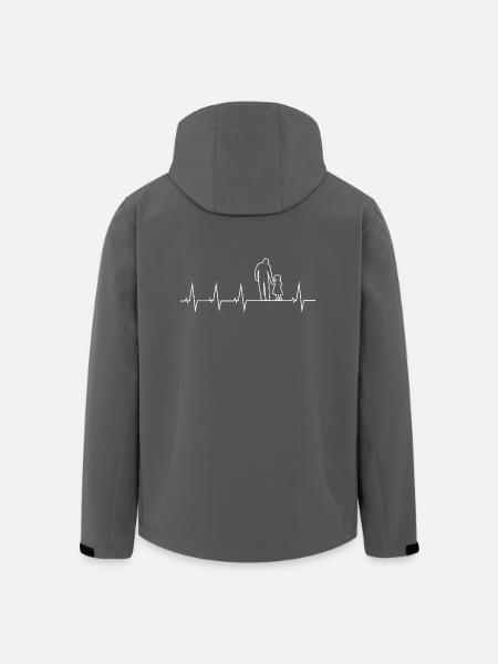 Vater und Tochter - Herzschlag - Recycelte Männer Softshell-Jacke von Stanley/Stella - Schwarz