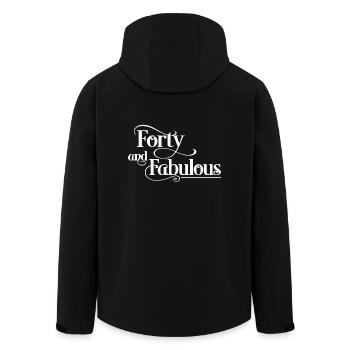 40th birthday - Men’s Recycled Softshell Jacket by Stanley/Stella - black - Back - AI Model Male 185 light (185cm)