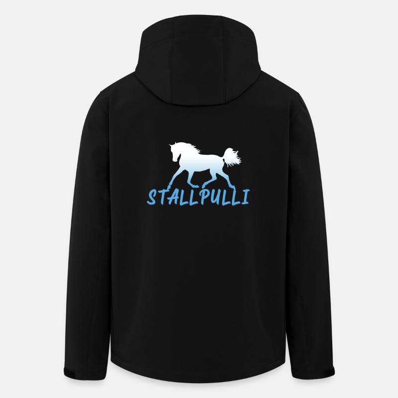 Stallpulli Pferd Reiten Reitstall Reiterhof Stall - Recycelte Männer Softshell-Jacke von Stanley/Stella - Schwarz