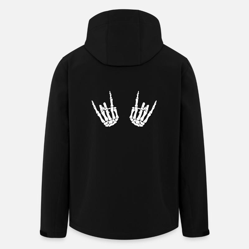 Metal-Hand - Recycelte Männer Softshell-Jacke von Stanley/Stella - Schwarz