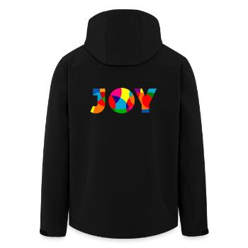 Joy - Freude - Men’s Recycled Softshell Jacket by Stanley/Stella - black - Back - AI Model Male 185 light (185cm)