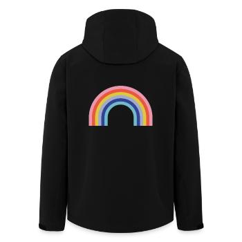 Arc-en-ciel - Veste softshell homme en polyester recyclé Stanley/Stella - noir - Dos - AI Model Male 185 light (185cm)
