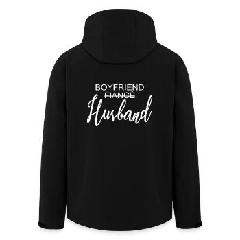 Freund Verlobte Ehemann Verlobungsgeschenk für Männer - Recycelte Männer Softshell-Jacke von Stanley/Stella - Schwarz - Hinten - AI Model Male 185 light (185cm)