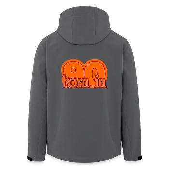 born in 90 1990 year 90 - Men’s Recycled Softshell Jacket by Stanley/Stella - black - Back - AI Model Male 185 light (185cm)