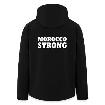 Morocco strong - Veste softshell homme en polyester recyclé Stanley/Stella - noir - Dos - AI Model Male 185 light (185cm)
