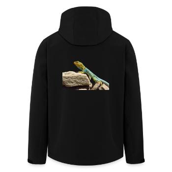 gecko lizard echse eidechse - Recycelte Männer Softshell-Jacke von Stanley/Stella - Schwarz - Hinten - AI Model Male 185 light (185cm)