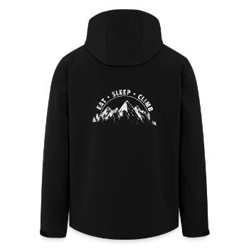 Manger Sleep Climb cadeau grimpeur Mountain Mountain - Veste softshell homme en polyester recyclé Stanley/Stella - noir - Dos - AI Model Male 185 light (185cm)